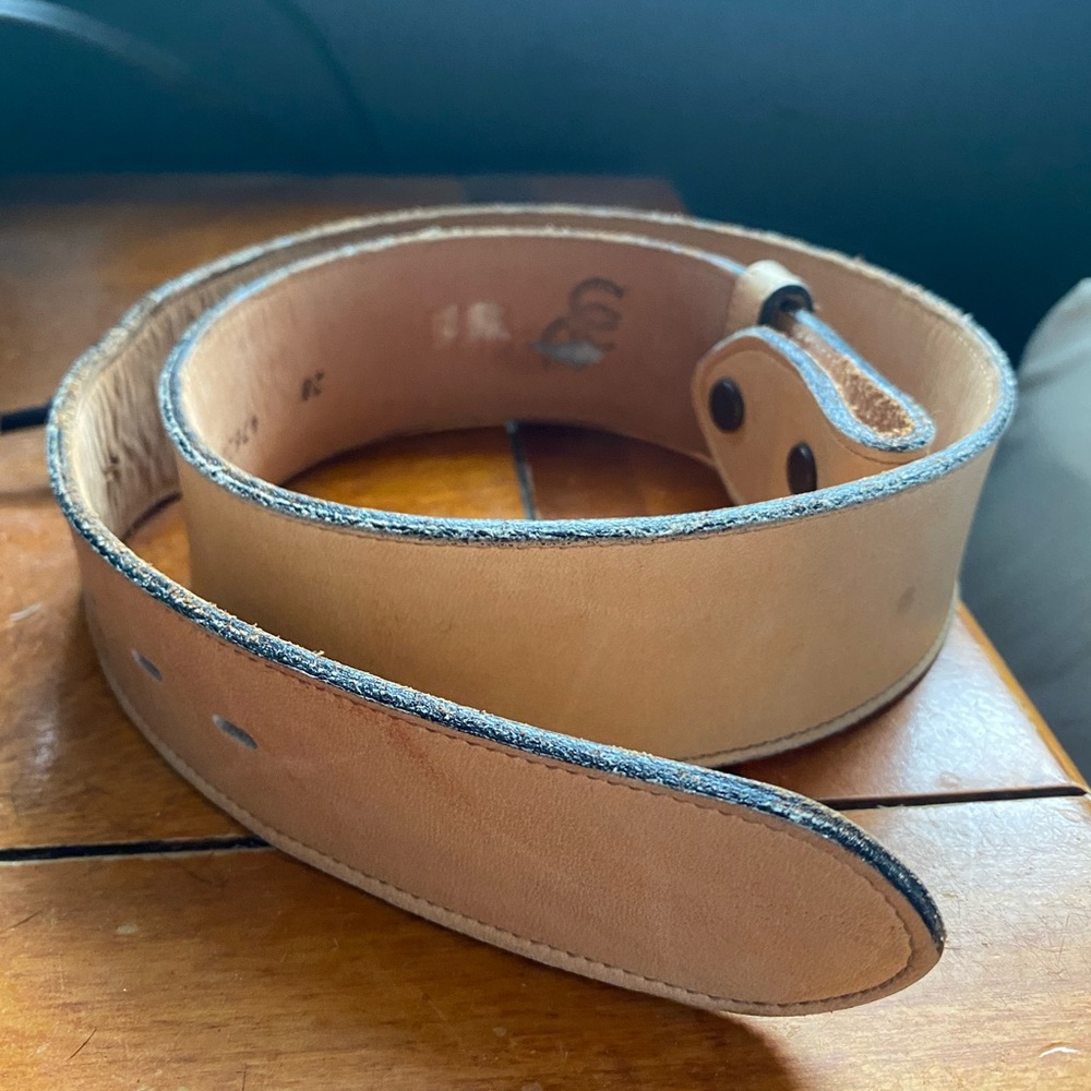 Vintage Tony Lama Natural Tan Leather Belt